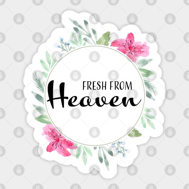 Fresh from Heaven Watercolor wreath Sticker by Harpleydesign